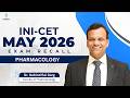 INI-CET May 2026 Pharmacology Recall | High-Yield Discussion | Dr. Gobind Rai Garg