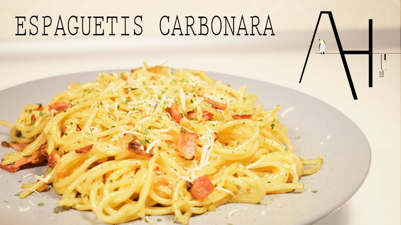 Espaguetis carbonara facil