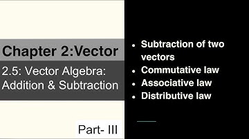 2.5 Vector Algebra: Addition and Subtraction of Vectors - Part III | HSC