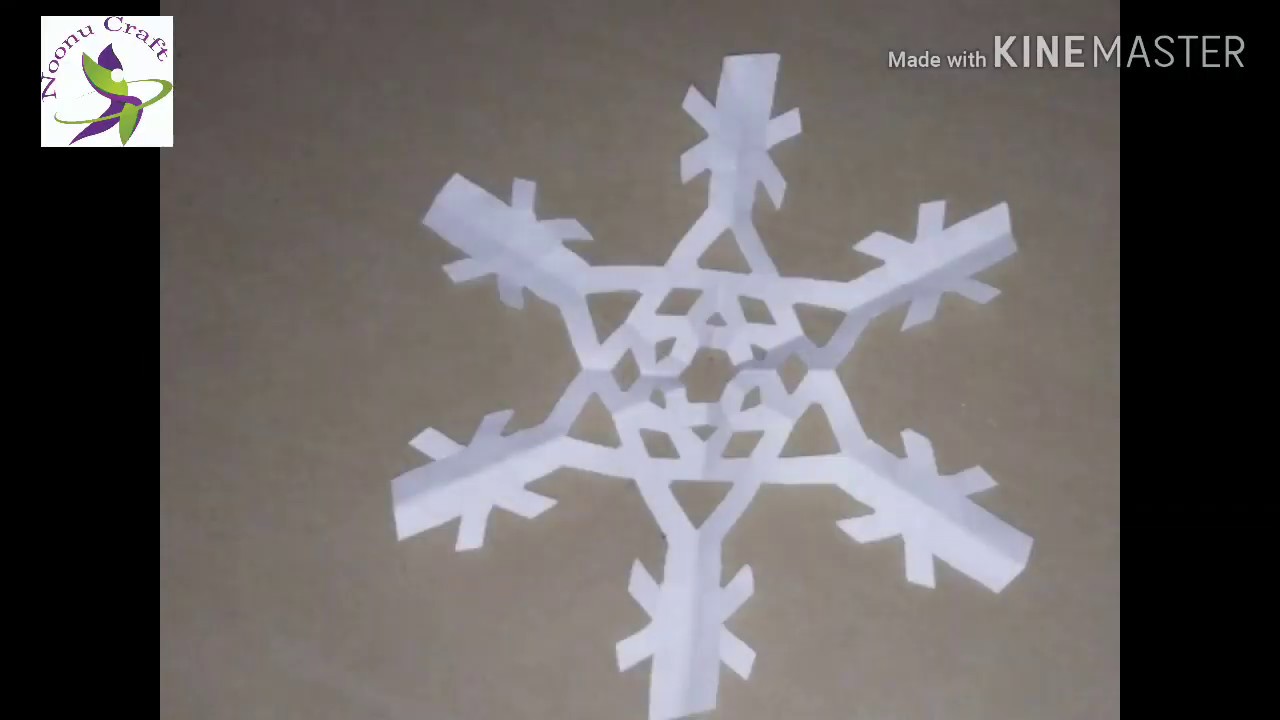 How to make a snowflake out of paper | Snowflake 02 ll Noonu Craft