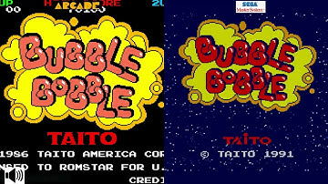 Bubble Bobble Arcade VS Master System Console VS Console