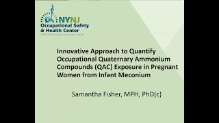 Innovative approach to quantify occupational QAC exposure in pregnant women from infant meconium