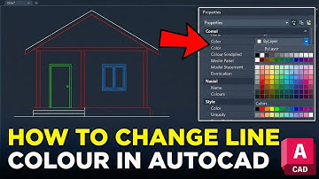 how to change line colour in autocad