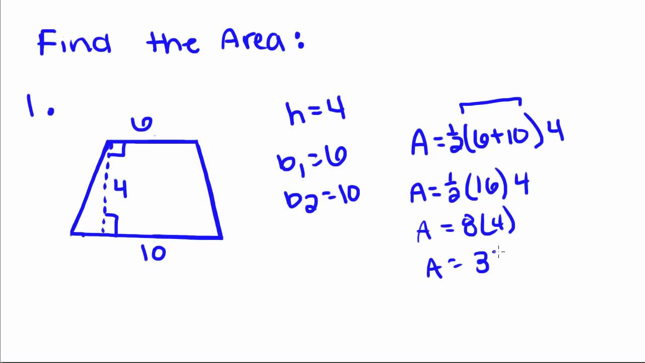 Introduction to Geometry - 54 - Area of a Trapezoid