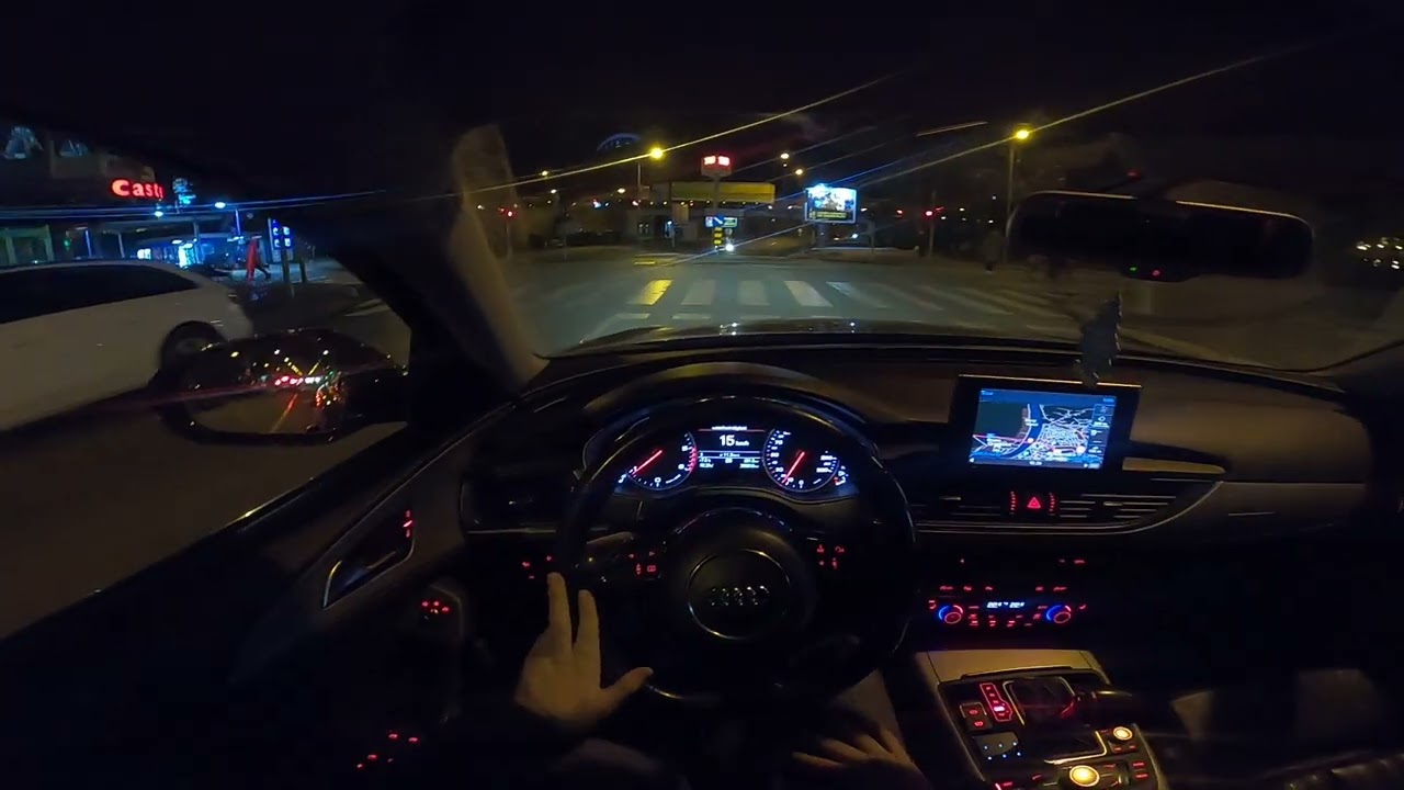 Audi A6 2012 3.0 TDI Quattro POV Night Drive City - YouTube