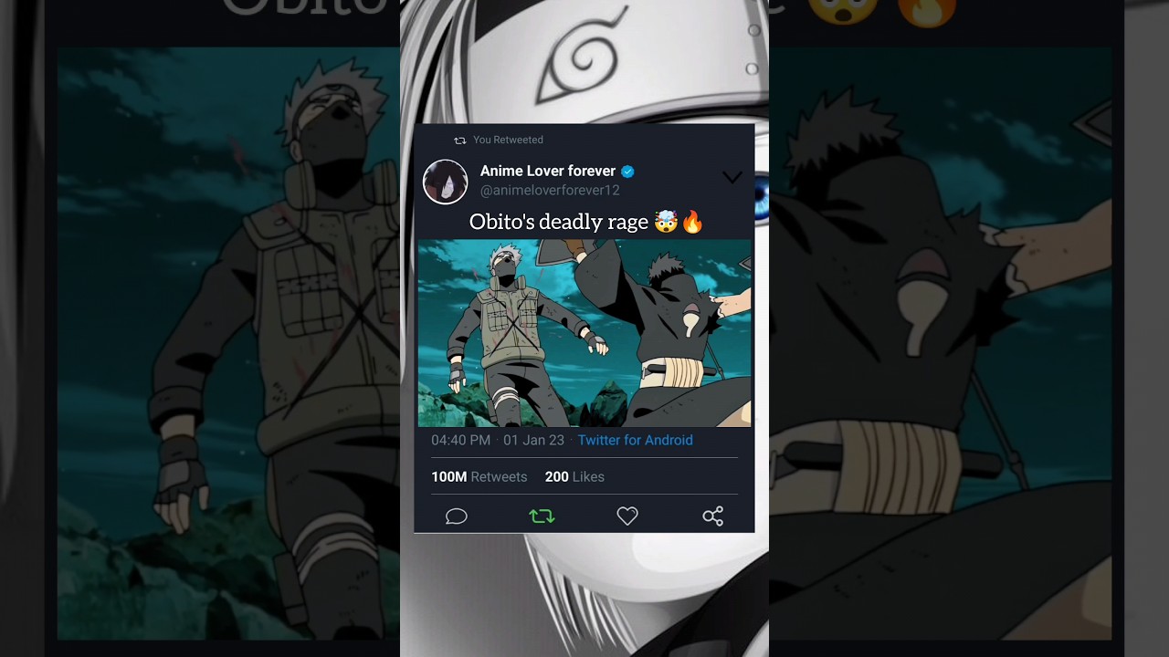 Obitos deadly rage   shorts  anime  naruto  kakashi  obito  trendingshorts  viral