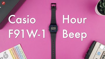 How to Set Hour Beep on the Casio F91W-1 Watch || Casio F91W-1
