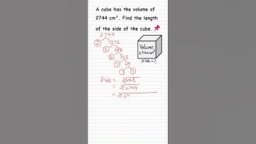 Side Length of the Cube from Volume! 🟥📏 #gedmath #volume #volumeofcube #grade10 #class10