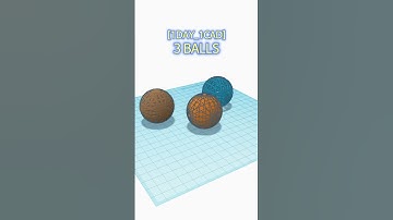[1DAY_1CAD] 3 BALLS #shorts #tinkercad #project