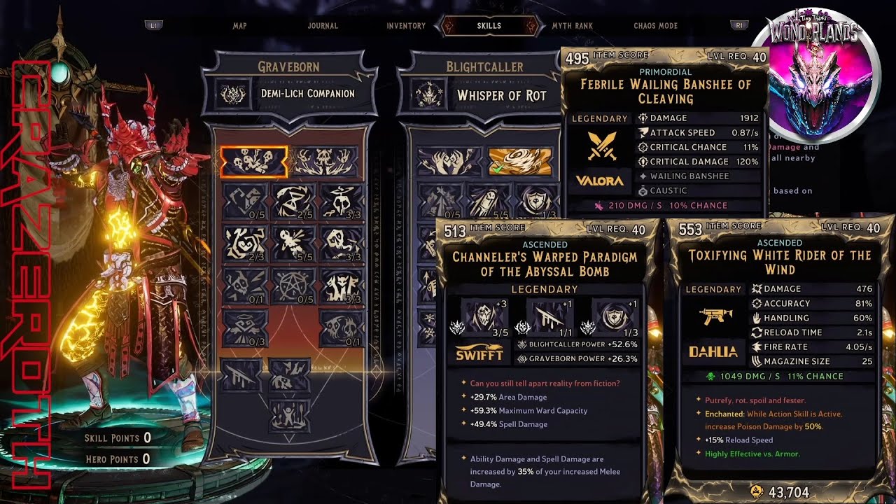 Tiny Tina's Wonderlands – Build Ascended Blightcaller / Blight Breaker Per PS5, Xbox, PC, Steam