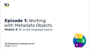 Module 3. Episode 1. Working with Metadata Objects
