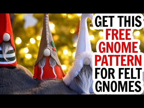 Free DIY Christmas Gnome Pattern - Felt Gnomes for the Holidays -  Free Gnome Patterns!