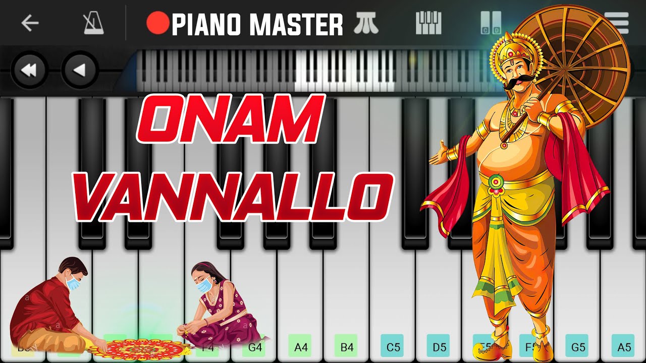 ONAM VANNALLO SONG EASY PIANO TUTORIAL YouTube