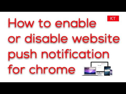 How to disable website push notification for chrome