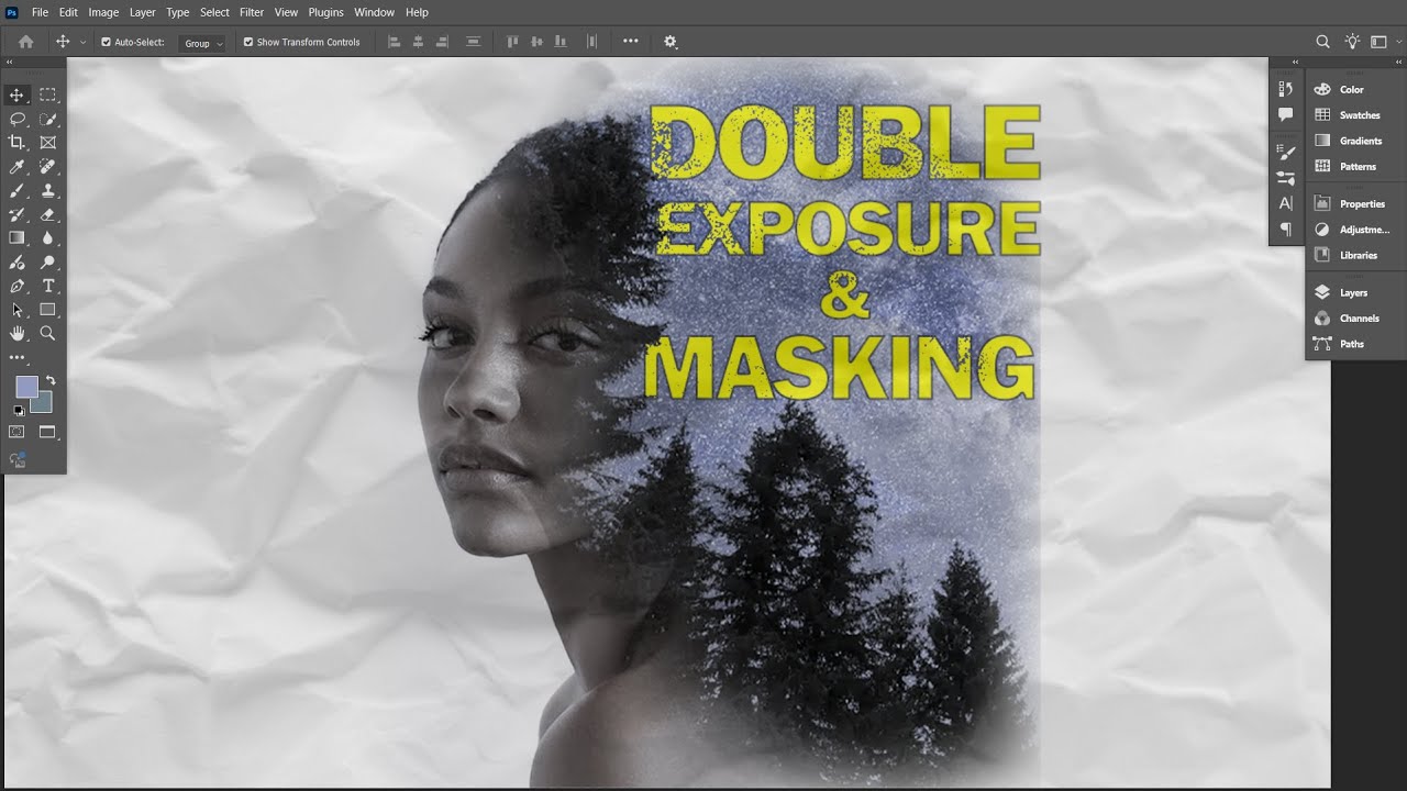 How to Create Double Exposure with Layer Masking in Photoshop | Layer ...