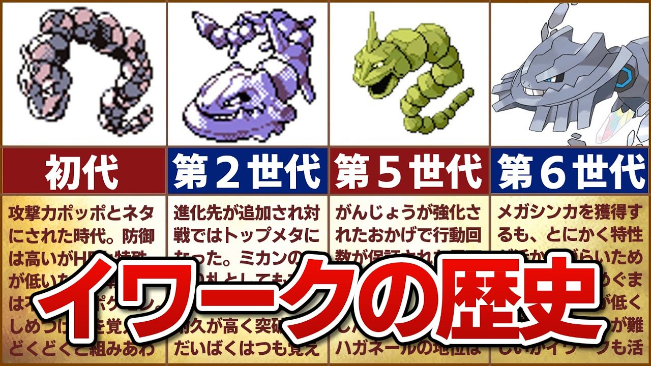 【脱ネタポケ】対戦環境におけるイワーク/ハガネールの歴史