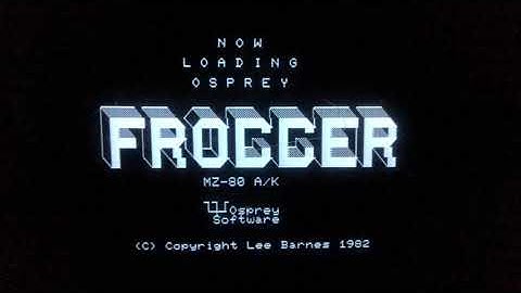 [Gameplay] "Frogger" for the Sharp MZ-80K
