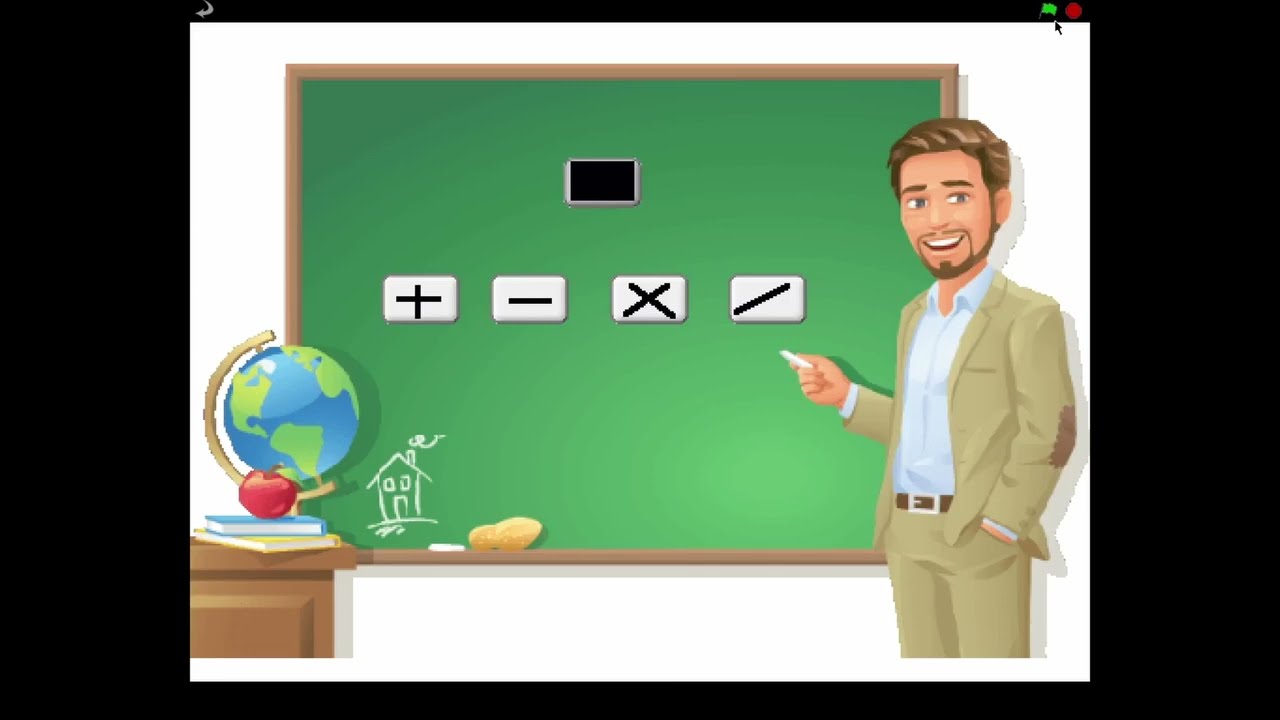 لعبة العمليات الحسابية بإستخدام لبنات العمليات في سكراتش