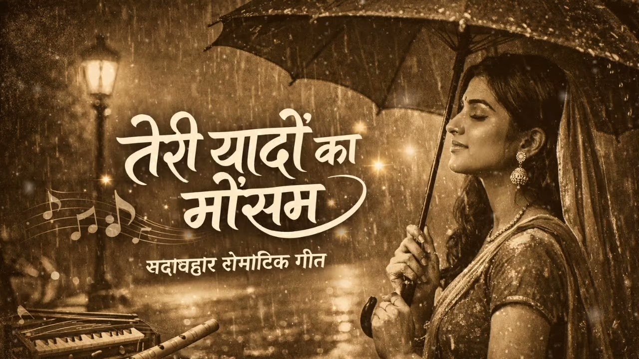 तेरी यादों का मौसम | Evergreen Hindi Romantic Song | Female Mood | Old Bollywood Style