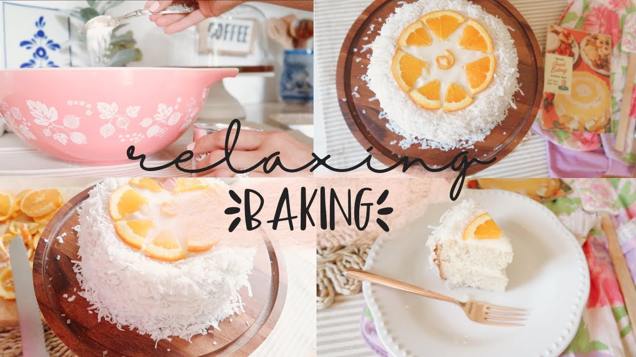 southern belle coconut cake 1950's recipe// relaxing baking