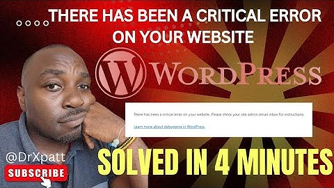 ‼️PLEASE SUBSCRIBE‼️ Fix "There has been a Critical Error on your Website" WordPress in 4 minutes