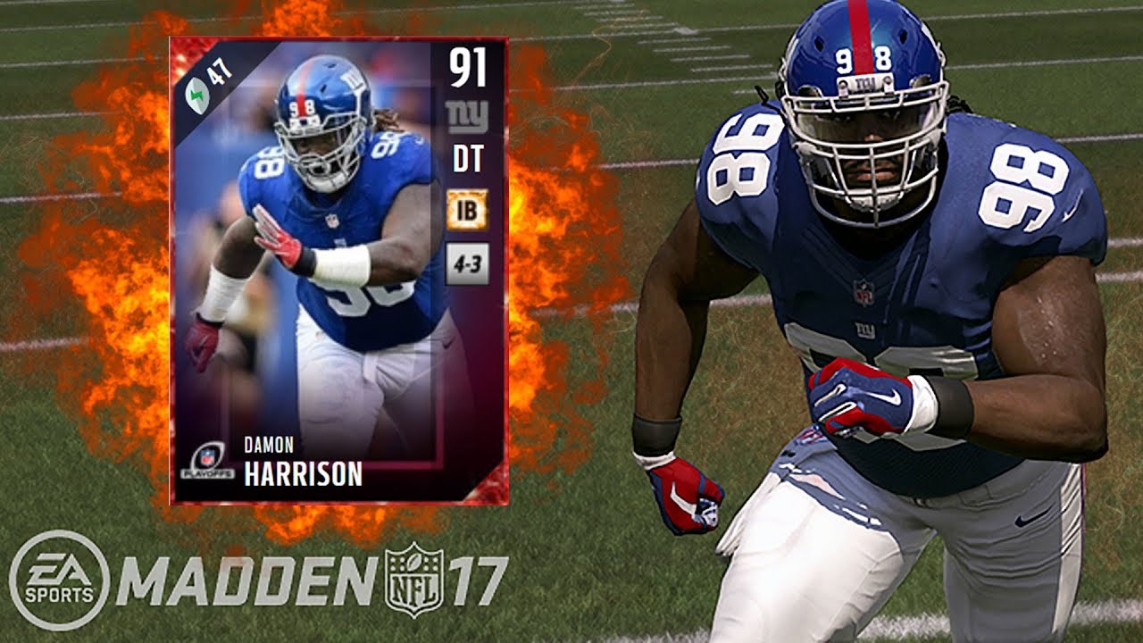 91 OVR Playoffs Damon Harrison Gameplay! | Madden 17 Ultimate Team