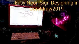 Neon Sign Designing in Coreldraw. Coreldraw Neon Sign Design For Laser or printing.