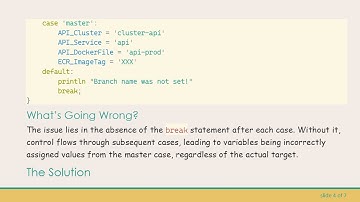Solving the Jenkinsfile Switch Variable Issue: A Guide to Correctly Set Your Pipeline Variables
