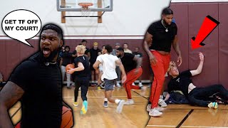 LA Fitness Hooper Got Mad & ALMOST Hurt Me! HEATED 5v5 Basketball!