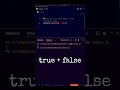 Javascript is weird | Part 12 | true + false #shorts #programming #coding