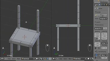 basic modelling pembuatan kursi dengan aplikasi Blender