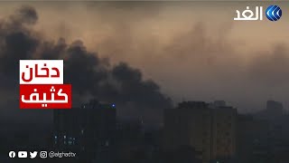 تصاعد أعمدة الدخان الكثيفة في سماء العاصمة السودانية الخرطوم