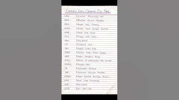 Computer full form ( part - 1) ~ CPU , RAM , ROM || #ssc #cpo #sscgd2023  #ssccgl #exam