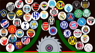 Football Clubs Marble Race in Algodoo