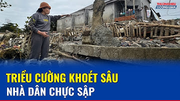 Sóng lớn dồn dập khoét sâu bờ biển, người dân Quảng Ngãi sống trong cảnh hoảng loạn vì triều cường