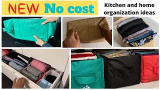 New kitchen and home organization ideas | No cost hacks | DIY kitchen and home organization
