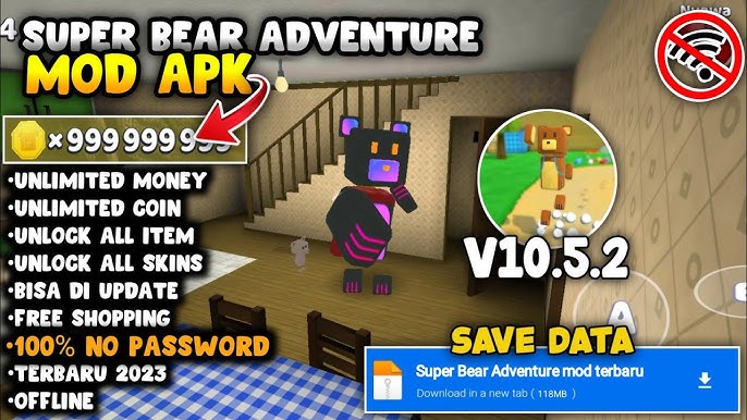 Super Bear Adventure Mod APK 10.2.2 (Unlimited Money)