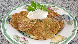 Squash pancakes with greens are a delicious way to feed a family with healthy vegetables