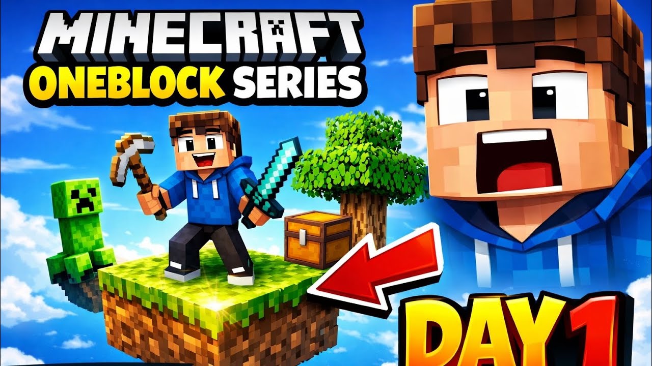 Minecraft First day in Oneblock || Oneblock series part 1 #minecraft # ...