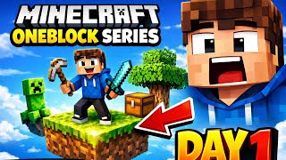 Minecraft First day in Oneblock || Oneblock series part 1 #minecraft #oneblock