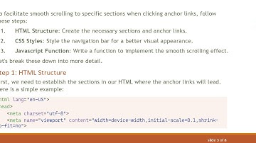 How to Implement Smooth Scrolling with Anchor Links Using Pure Javascript