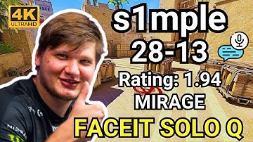 s1mple (28-13) Solo Q vs D0cC (Mirage) | Sep 13, 2024 #cs2 #pov