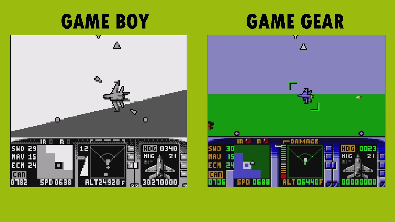 Game Boy Vs Game Gear F15 Strike Eagle YouTube
