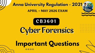 CB3601 Cyber Forensics important questions in tamil||CF||Anna University regulation- 2021.