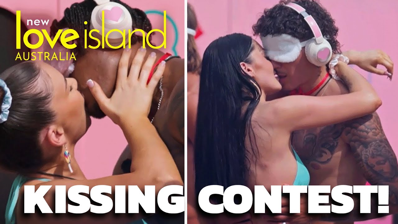 ⁣Islanders take part in a steamy kissing contest | Love Island Australia 2025