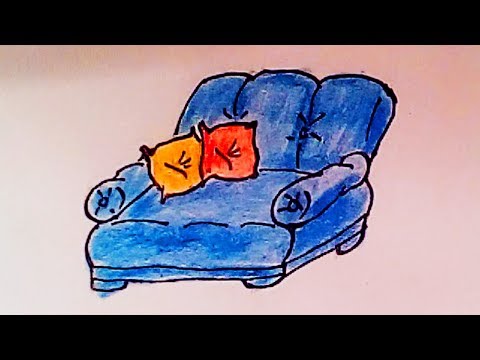Как нарисовать диван - Рисования