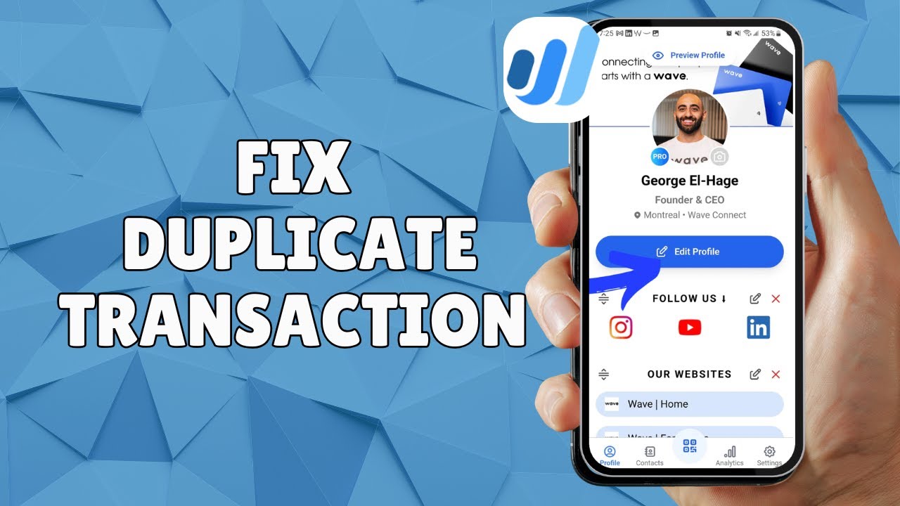 HOW TO FIX DUPLICATE TRANSACTION IN WAVE