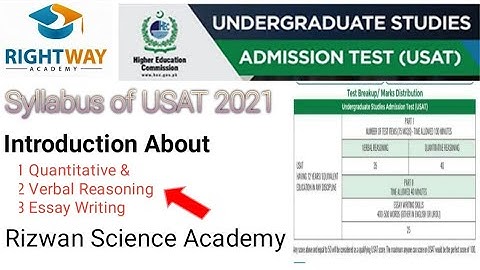 What is verbal & quantitative reasoning?Syllabus of USAT test 2021