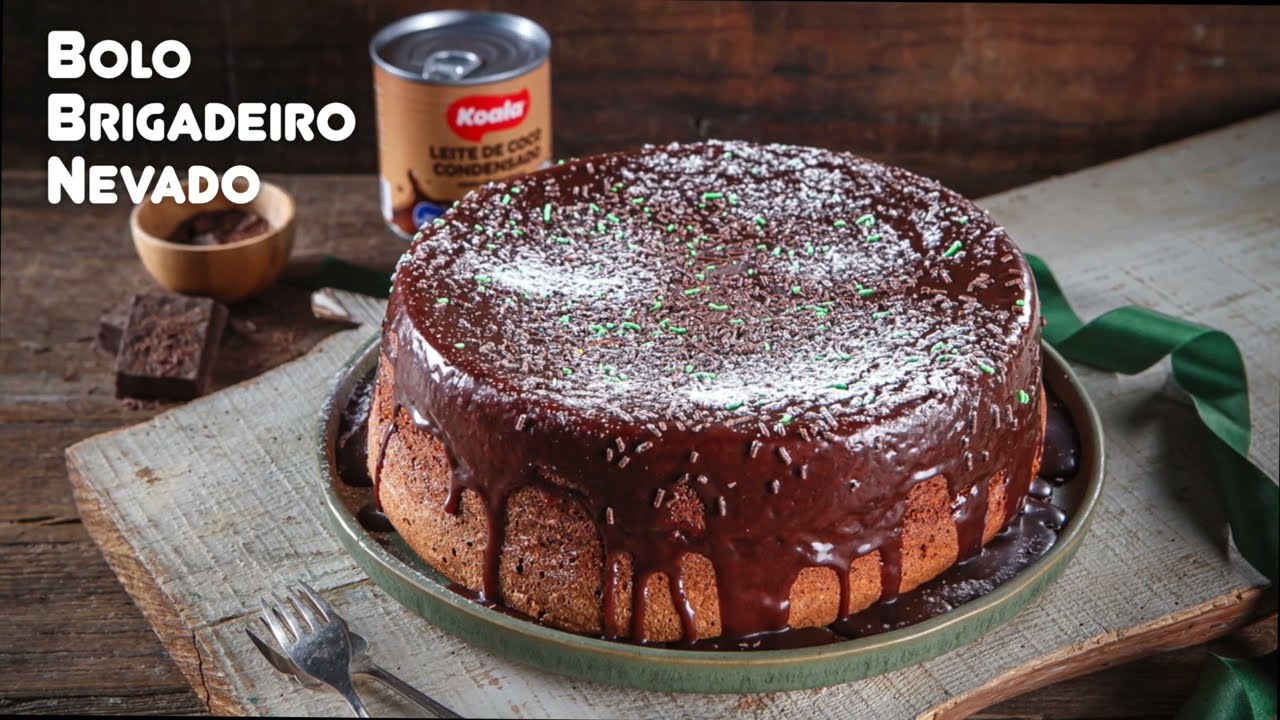 Bolo brigadeiro nevado Koala