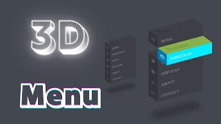 Famous Amazing 3D Menu Bar with Hover Effects | HTML & CSS Tutorial + Free Code! Profile